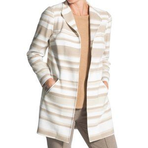 Chico's Modern Striped Duster Jacket Size #3 (XL)